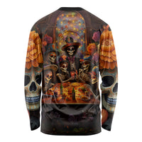 Day of Dead Festival Long Sleeve Shirt Sugar Skull Party Family - Wonder Print Shop