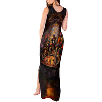 Day of Dead Festival Tank Maxi Dress Sugar Skull Party Family - Wonder Print Shop