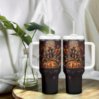 Day of Dead Festival Tumbler With Handle Sugar Skull Party Family - Wonder Print Shop