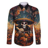 Day of Dead Skull Family Matching Tank Maxi Dress and Hawaiian Shirt Sugar Skull Musican - Wonder Print Shop