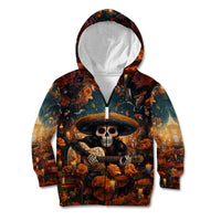 Day of Dead Skull Kid Hoodie Sugar Skull Musican - Wonder Print Shop
