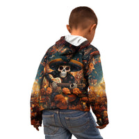 Day of Dead Skull Kid Hoodie Sugar Skull Musican - Wonder Print Shop