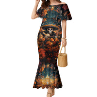 Day of Dead Skull Mermaid Dress Sugar Skull Musican - Wonder Print Shop