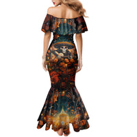 Day of Dead Skull Mermaid Dress Sugar Skull Musican - Wonder Print Shop
