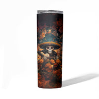 Day of Dead Skull Skinny Tumbler Sugar Skull Musican - Wonder Print Shop