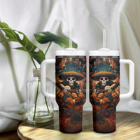 Day of Dead Skull Tumbler With Handle Sugar Skull Musican - Wonder Print Shop