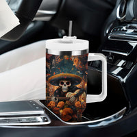 Day of Dead Skull Tumbler With Handle Sugar Skull Musican - Wonder Print Shop