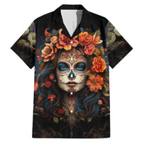 Day of Dead Lady Family Matching Mermaid Dress and Hawaiian Shirt Sugar Skull Rose Lady - Wonder Print Shop