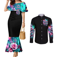 rose-skull-couples-matching-mermaid-dress-and-long-sleeve-button-shirt-fuck-off-problem-solved