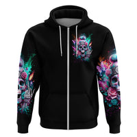 Rose Skull Hoodie Fuck Off Problem Solved - Wonder Print Shop