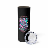 Rose Skull Skinny Tumbler Fuck Off Problem Solved - Wonder Print Shop