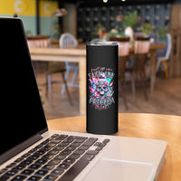 Rose Skull Skinny Tumbler Fuck Off Problem Solved - Wonder Print Shop