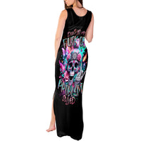 Rose Skull Tank Maxi Dress Fuck Off Problem Solved - Wonder Print Shop