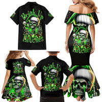 Christmas Skull Family Matching Mermaid Dress and Hawaiian Shirt Drink Up Bitches - Wonder Print Shop