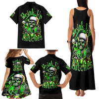 Christmas Skull Family Matching Tank Maxi Dress and Hawaiian Shirt Drink Up Bitches - Wonder Print Shop