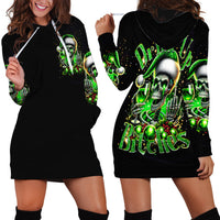 Christmas Skull Hoodie Dress Drink Up Bitches - Wonder Print Shop