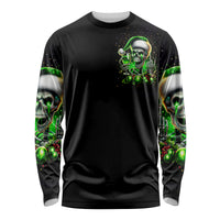 Christmas Skull Long Sleeve Shirt Drink Up Bitches - Wonder Print Shop