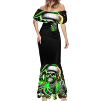 Christmas Skull Mermaid Dress Drink Up Bitches - Wonder Print Shop