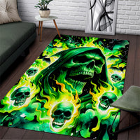 Flame Skull Area Rug Heaven Don't Want Me Hell Afraid I Take Over - Wonder Print Shop