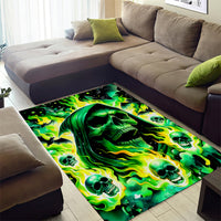 Flame Skull Area Rug Heaven Don't Want Me Hell Afraid I Take Over - Wonder Print Shop