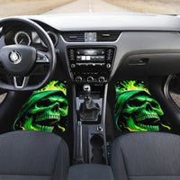 Flame Skull Car Mats Heaven Don't Want Me Hell Afraid I Take Over - Wonder Print Shop