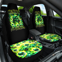 Flame Skull Car Seat Cover Heaven Don't Want Me Hell Afraid I Take Over - Wonder Print Shop