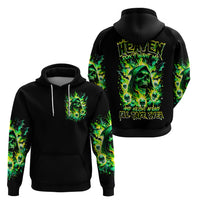 Flame Skull Hoodie Heaven Don't Want Me Hell Afraid I Take Over - Wonder Print Shop