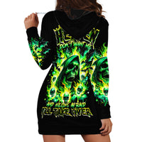 Flame Skull Hoodie Dress Heaven Don't Want Me Hell Afraid I Take Over - Wonder Print Shop