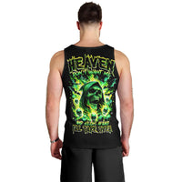 Flame Skull Men Tank Top Heaven Don't Want Me Hell Afraid I Take Over - Wonder Print Shop