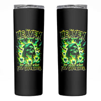 Flame Skull Skinny Tumbler Heaven Don't Want Me Hell Afraid I Take Over - Wonder Print Shop