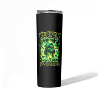 Flame Skull Skinny Tumbler Heaven Don't Want Me Hell Afraid I Take Over - Wonder Print Shop