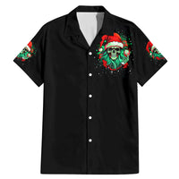 Christmas Skull Family Matching Mermaid Dress and Hawaiian Shirt Ho Ho Holy Shit I'm Drink - Wonder Print Shop