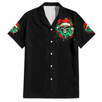 Christmas Skull Family Matching Off Shoulder Maxi Dress and Hawaiian Shirt Ho Ho Holy Shit I'm Drink - Wonder Print Shop