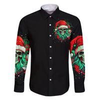 Christmas Skull Family Matching Off Shoulder Maxi Dress and Hawaiian Shirt Ho Ho Holy Shit I'm Drink - Wonder Print Shop
