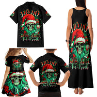 Christmas Skull Family Matching Tank Maxi Dress and Hawaiian Shirt Ho Ho Holy Shit I'm Drink - Wonder Print Shop