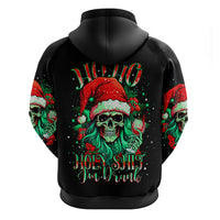 Christmas Skull Hoodie Ho Ho Holy Shit I'm Drink - Wonder Print Shop