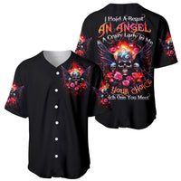 Rose Skull Baseball Jersey I Hold A Beast A Angel And A Crazy Lady In Me - Wonder Print Shop
