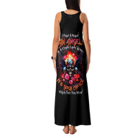 Rose Skull Family Matching Tank Maxi Dress and Hawaiian Shirt I Hold A Beast A Angel And A Crazy Lady In Me - Wonder Print Shop