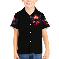 Rose Skull Kid Hawaiian Shirt I Hold A Beast A Angel And A Crazy Lady In Me - Wonder Print Shop