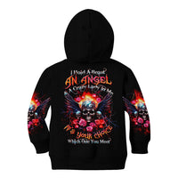 Rose Skull Kid Hoodie I Hold A Beast A Angel And A Crazy Lady In Me - Wonder Print Shop
