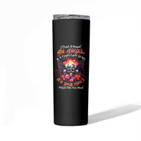 Rose Skull Skinny Tumbler I Hold A Beast A Angel And A Crazy Lady In Me - Wonder Print Shop