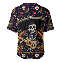 Day of Dead Skull Baseball Jersey Sugar Skull Musican - Wonder Print Shop