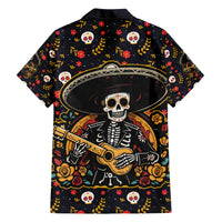 Day of Dead Skull Hawaiian Shirt Sugar Skull Musican - Wonder Print Shop
