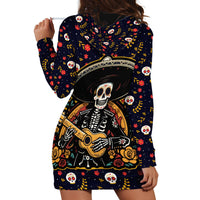 Day of Dead Skull Hoodie Dress Sugar Skull Musican - Wonder Print Shop