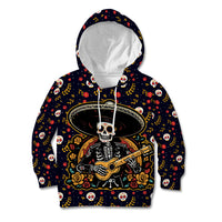 Day of Dead Skull Kid Hoodie Sugar Skull Musican - Wonder Print Shop