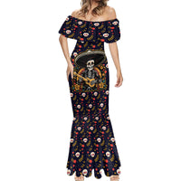 Day of Dead Skull Mermaid Dress Sugar Skull Musican - Wonder Print Shop