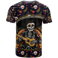 Day of Dead Skull T Shirt Sugar Skull Musican - Wonder Print Shop