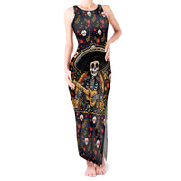 Day of Dead Skull Tank Maxi Dress Sugar Skull Musican - Wonder Print Shop