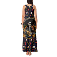 Day of Dead Skull Tank Maxi Dress Sugar Skull Musican - Wonder Print Shop
