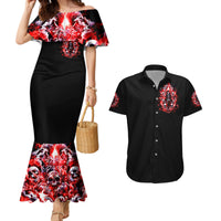 Thunder Skull Couples Matching Mermaid Dress and Hawaiian Shirt Never Mistake My Silence For Weakness - Wonder Print Shop